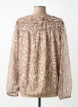 Blouse légère et transparente manches longues beige STREET ONE femme