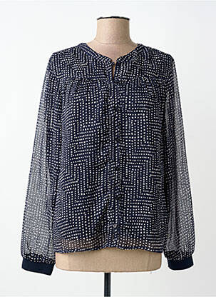 Blouse légère et transparente manches longues bleu STREET ONE femme