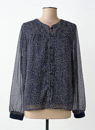 Blouse légère et transparente manches longues bleu STREET ONE femme