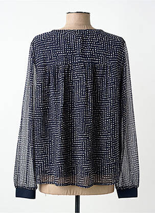 Blouse légère et transparente manches longues bleu STREET ONE femme