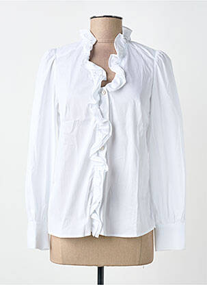 Chemisier coupe cintrée manches longues blanc BARILOCHE femme