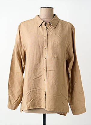 Chemisier coupe cintrée manches longues marron BRANDTEX femme