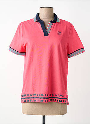 Polo stretch manches courtes rose JOY OF LIFE femme