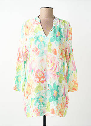 Tunique manches longues col v vert JOY OF LIFE femme