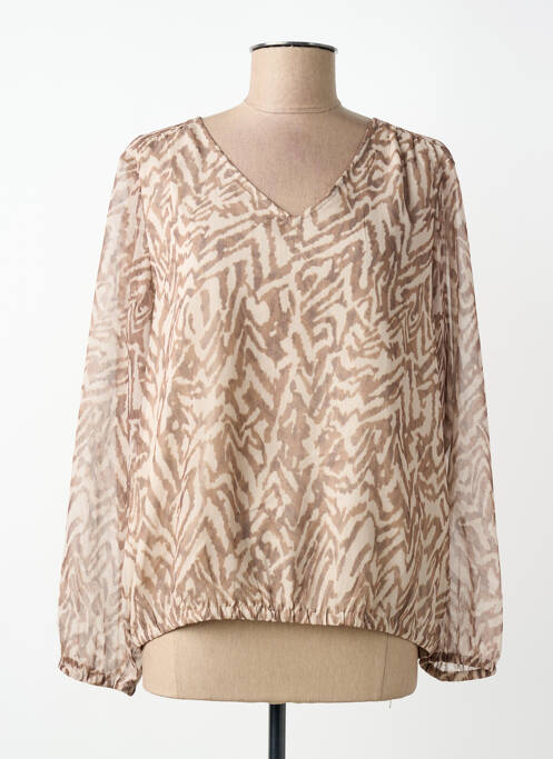 Blouse manches longues manches longues beige STREET ONE femme