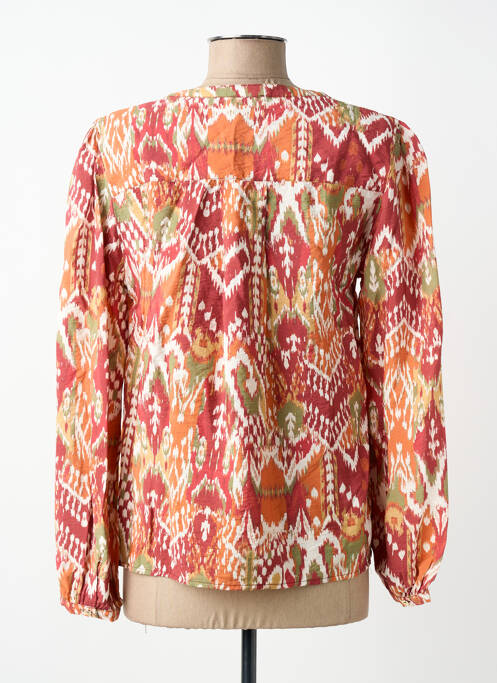 Blouse tissage popeline manches longues orange JULIE GUERLANDE femme