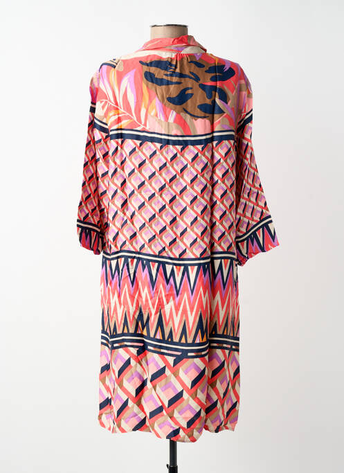 Robe mi-longue coupe fluide manches 3/4 rose BETTY BARCLAY femme