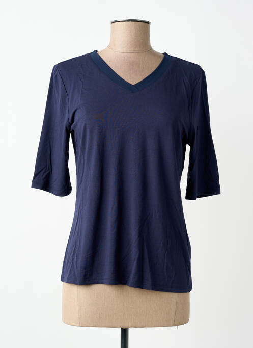 T-shirt manches 3/4 manches 3/4 bleu BARBARA LEBEK femme