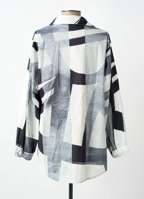 Tunique manches longues imprimé fantaisie gris MARIA BELLENTANI femme