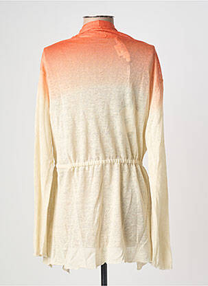 Gilet manches longues coupe cintrée orange A.POIL femme