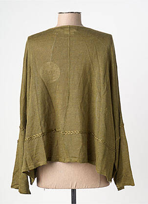 Gilet manches longues manches longues vert A.POIL femme