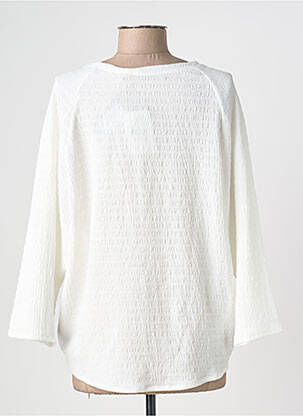 T-shirt manches longues manches longues blanc POISSONS BLANCS femme