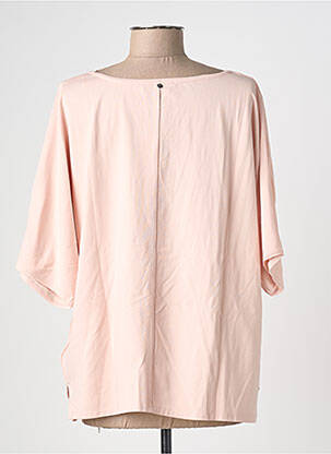 Top col rond manches 3/4 rose OUI femme