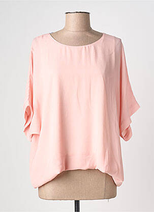Blouse col rond manches courtes rose GREGORY PAT femme