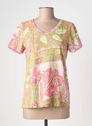 T-shirt imprimé fantaisie manches courtes rose AGATHE & LOUISE femme