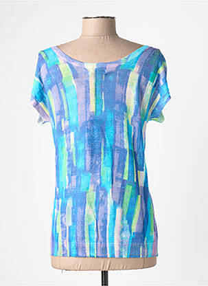 T-shirt imprimé fantaisie manches courtes bleu ANNA & GABRI femme