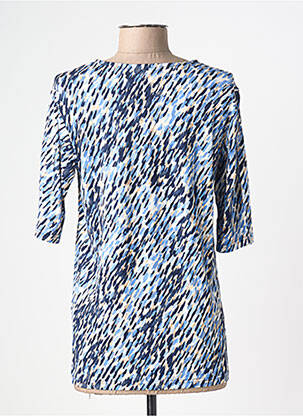 T-shirt imprimé fantaisie manches courtes bleu BRANDTEX femme