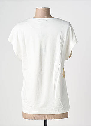 T-shirt imprimé fantaisie manches courtes blanc BRANDTEX femme