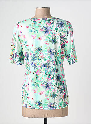 T-shirt imprimé fantaisie manches courtes vert JOY OF LIFE femme