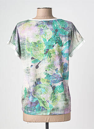 T-shirt imprimé fantaisie manches courtes vert JOY OF LIFE femme