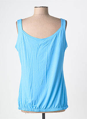 Top stretch sans manche bleu MARBLE femme