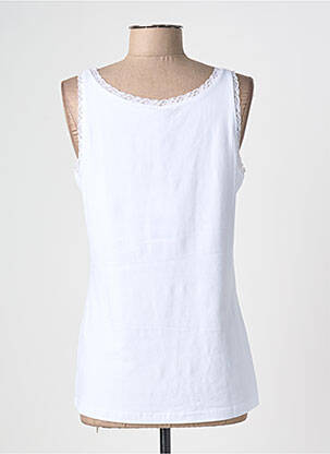 Débardeur stretch sans manche blanc CISO femme