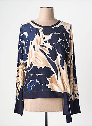 Pull coupe droite manches longues bleu BETTY BARCLAY femme