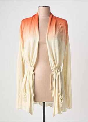 Gilet manches longues coupe cintrée orange A.POIL femme