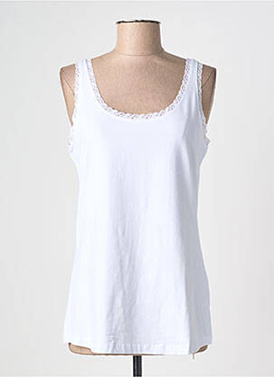 Débardeur stretch sans manche blanc CISO femme