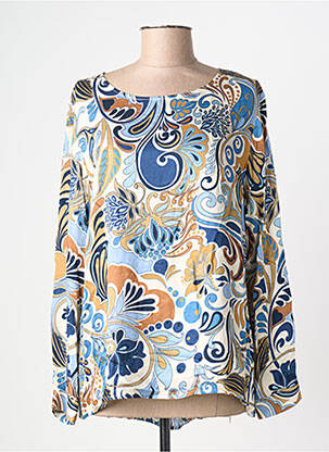 T-shirt imprimé fantaisie manches longues bleu VLT'S BY VALENTINA'S femme