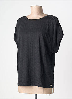 T-shirt coupe droite manches courtes noir JULIE GUERLANDE femme