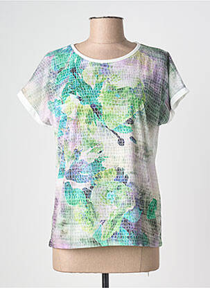 T-shirt imprimé fantaisie manches courtes vert JOY OF LIFE femme