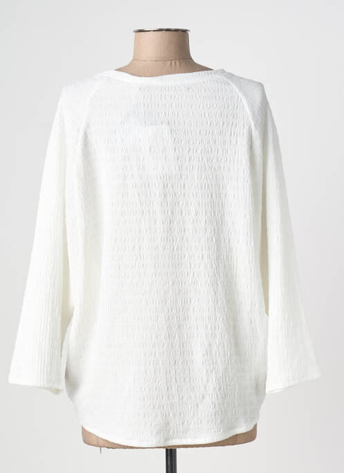 T-shirt manches longues manches longues blanc POISSONS BLANCS femme