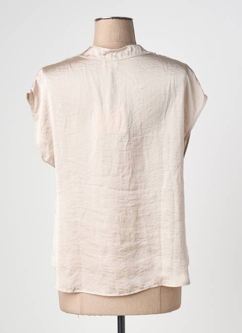 Blouse manches courtes manches courtes beige PAZ TORRAS femme