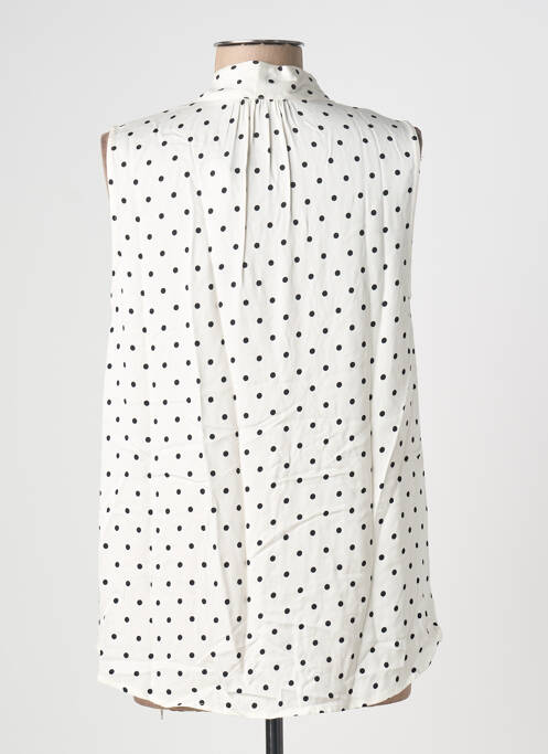 Top sans manche sans manche blanc OUI femme