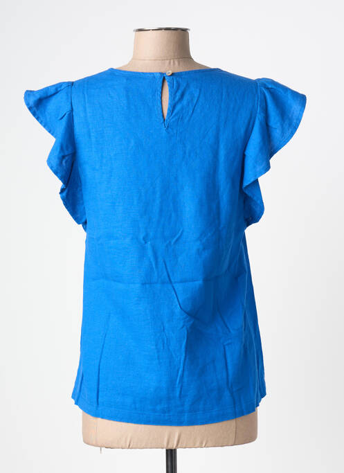 Top manches courtes manches courtes bleu ÉTYMOLOGIE femme