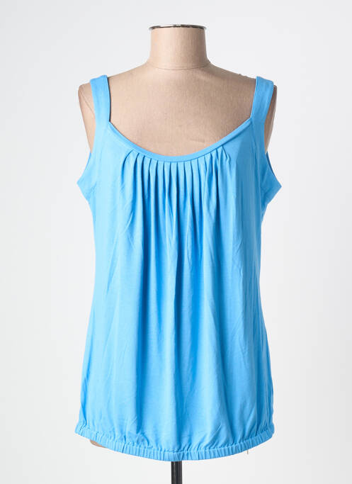 Top stretch sans manche bleu MARBLE femme