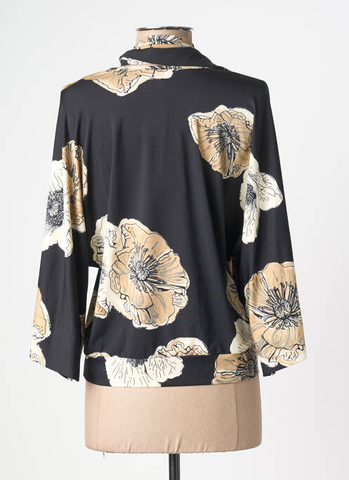 Top stretch manches longues noir K-DESIGN femme