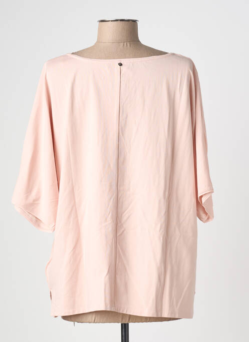 Top col rond manches 3/4 rose OUI femme