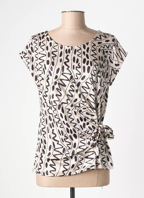 T-shirt imprimé fantaisie manches courtes beige BARILOCHE femme