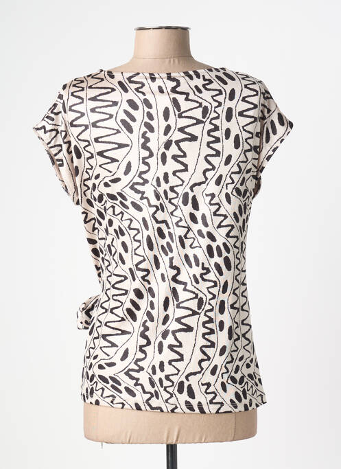 T-shirt imprimé fantaisie manches courtes beige BARILOCHE femme