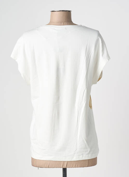 T-shirt imprimé fantaisie manches courtes blanc BRANDTEX femme