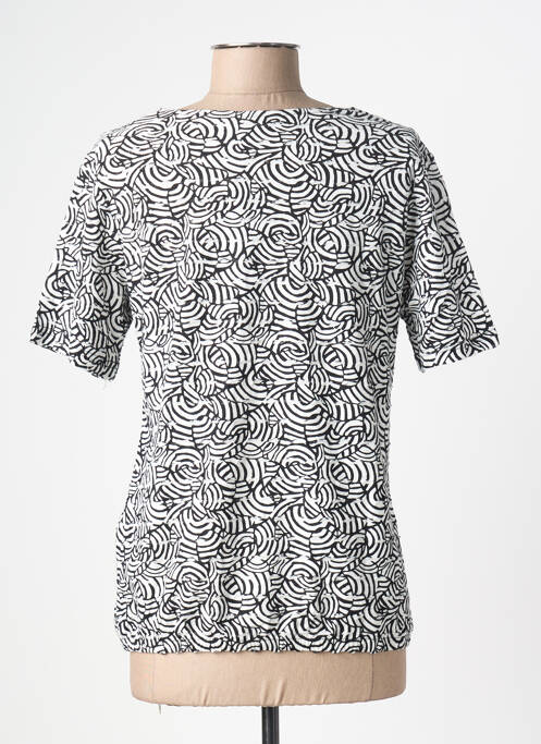 T-shirt imprimé fantaisie manches courtes blanc BRANDTEX femme