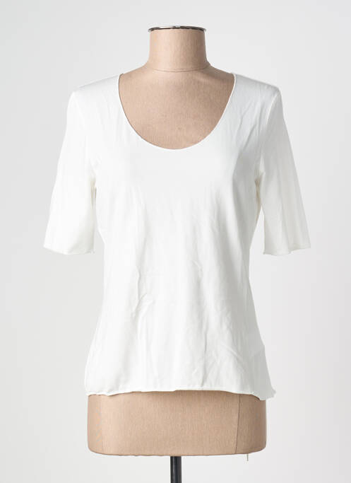 T-shirt stretch manches courtes blanc OUI femme
