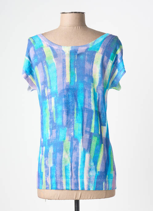 T-shirt imprimé fantaisie manches courtes bleu ANNA & GABRI femme