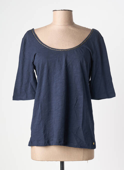 T-shirt coupe cintrée manches courtes bleu ÉTYMOLOGIE femme