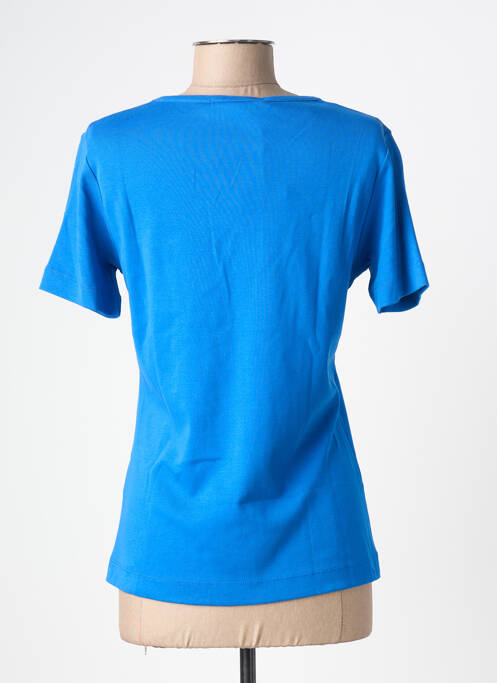 T-shirt coupe cintrée manches courtes bleu KALISSON femme
