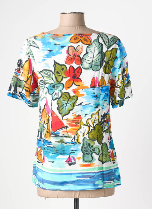 T-shirt imprimé fantaisie manches courtes bleu VLT'S BY VALENTINA'S femme