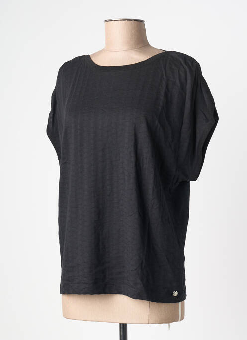 T-shirt coupe droite manches courtes noir JULIE GUERLANDE femme