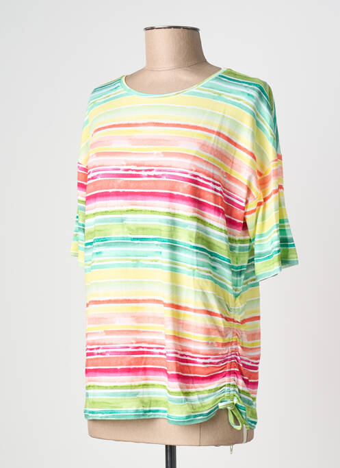 T-shirt coupe droite manches courtes vert JOY OF LIFE femme